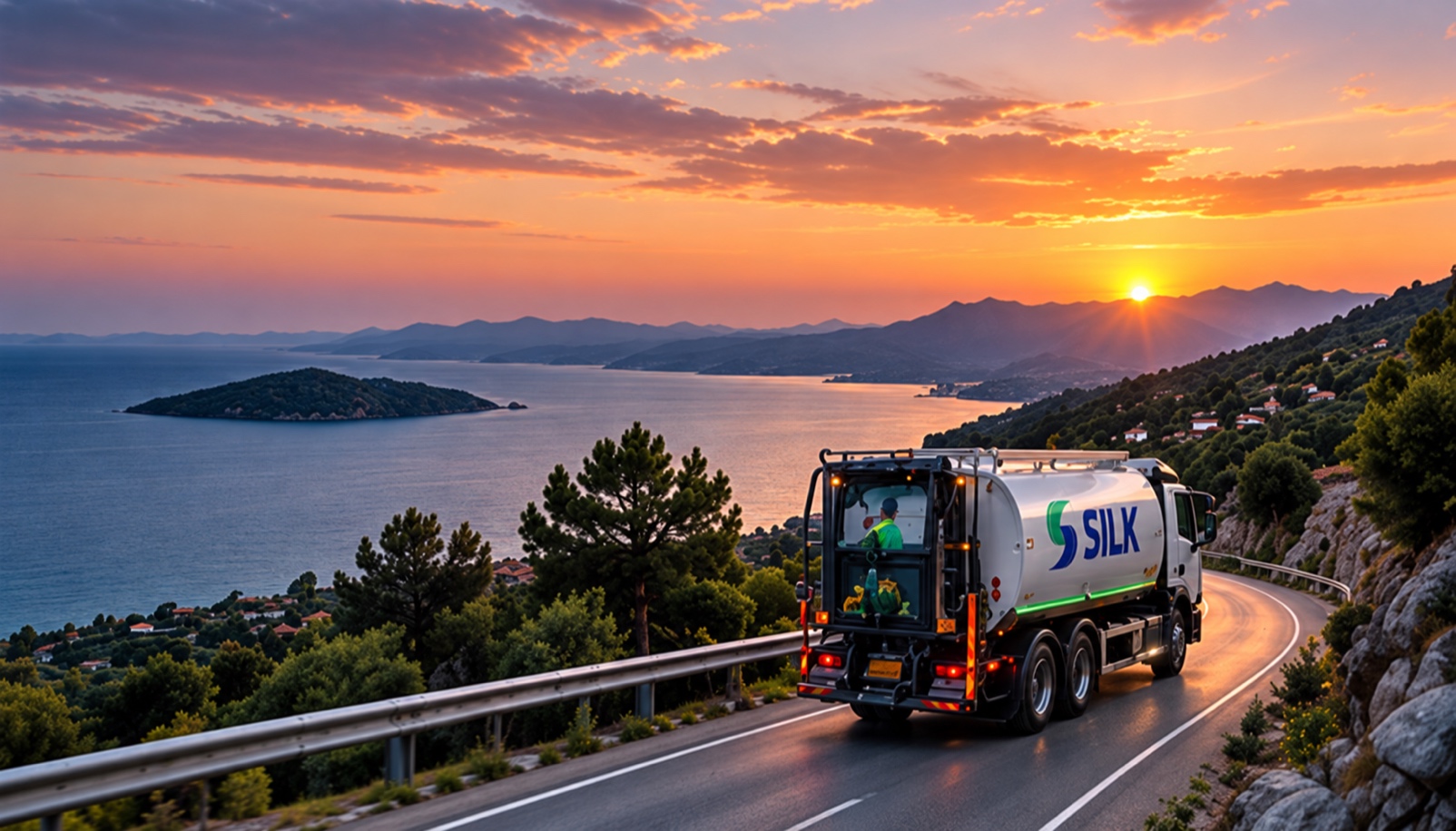 Βυτιοφόρο SILK σε παραθαλάσσιο δρόμο