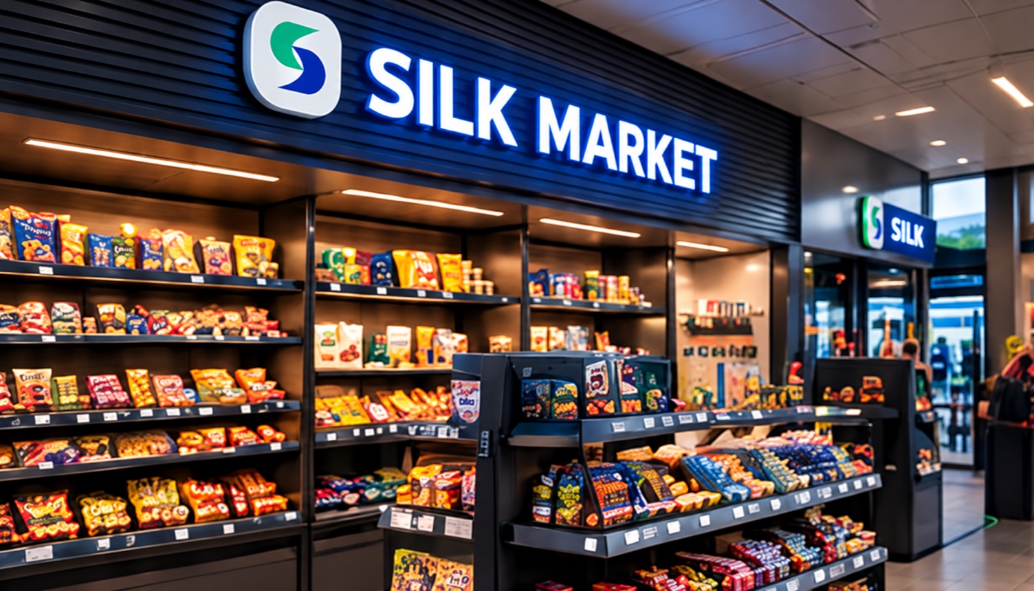 SILK Market με ράφια προϊόντων