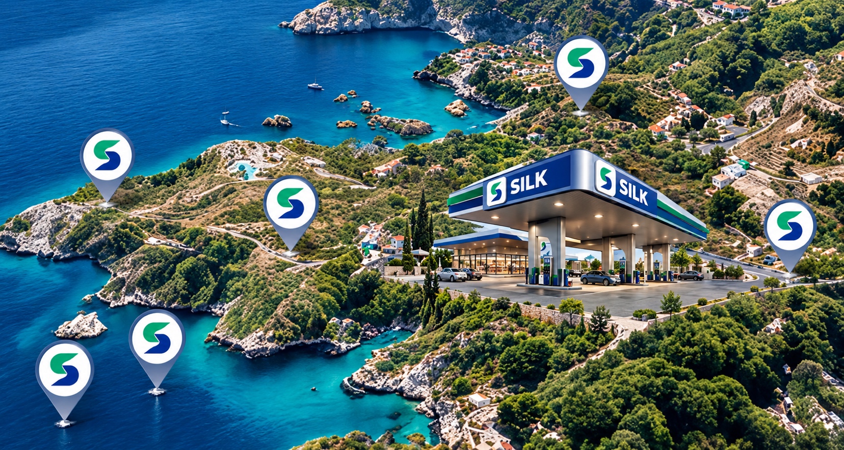 Χάρτης με πρατήρια SILK